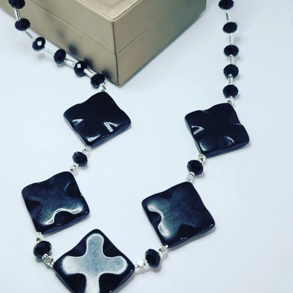 Black agate necklace